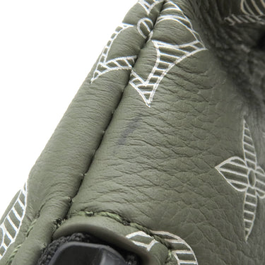 ルイヴィトン LOUIS VUITTON デュオ スリングバッグ M12486 オリーブ グリーン モノグラムシャドウ ボディバッグ ブラック金具 カーキ クロスボディ