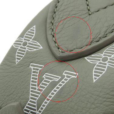 ルイヴィトン LOUIS VUITTON デュオ スリングバッグ M12486 オリーブ グリーン モノグラムシャドウ ボディバッグ ブラック金具 カーキ クロスボディ