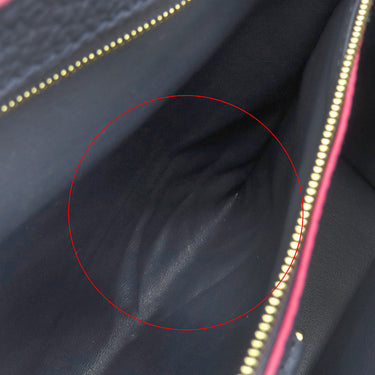 ルイヴィトン LOUIS VUITTON カプシーヌMM M94535 コバルト トリヨンレザー 2WAYバッグ ゴールド金具 紺 赤 ハンドバッグ ショルダ―