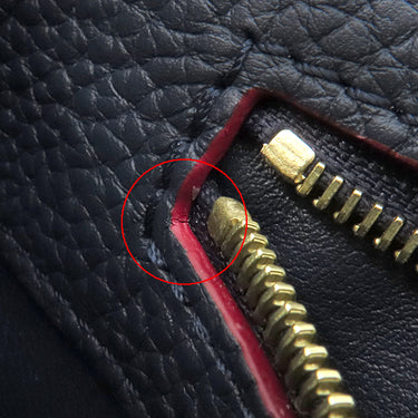 ルイヴィトン LOUIS VUITTON カプシーヌMM M94535 コバルト トリヨンレザー 2WAYバッグ ゴールド金具 紺 赤 ハンドバッグ ショルダ―