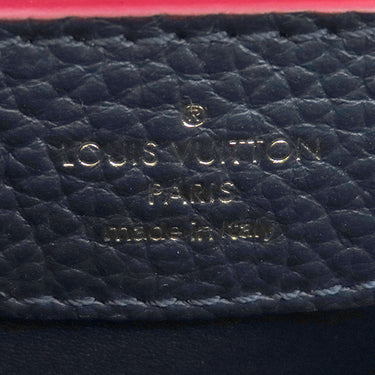 ルイヴィトン LOUIS VUITTON カプシーヌMM M94535 コバルト トリヨンレザー 2WAYバッグ ゴールド金具 紺 赤 ハンドバッグ ショルダ―