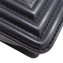 シャネル CHANEL ボーイシャネル ミニ チェーンショルダー ネイビー ラムスキン ショルダーバッグ ゴールド金具 紺