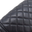 シャネル CHANEL ボーイシャネル ミニ チェーンショルダー ネイビー ラムスキン ショルダーバッグ ゴールド金具 紺