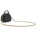 シャネル CHANEL マトラッセ バニティ ミニ AP3088 ブラック ラムスキン ショルダーバッグ ゴールド金具 トップハンドル チェーンショルダー ヴァニティ 黒
