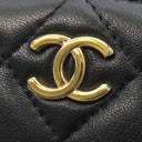 シャネル CHANEL マトラッセ バニティ ミニ AP3088 ブラック ラムスキン ショルダーバッグ ゴールド金具 トップハンドル チェーンショルダー ヴァニティ 黒