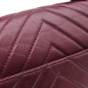 シャネル CHANEL シェブロン ココハンドル ボルドー カーフ 2WAYバッグ ゴールド金具 赤 Vステッチ チェーンショルダー