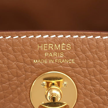エルメス HERMES リンディ 2 ミニ 20 ゴールド トリヨンクレマンス ショルダーバッグ ゴールド金具 茶