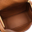 エルメス HERMES リンディ 2 ミニ 20 ゴールド トリヨンクレマンス ショルダーバッグ ゴールド金具 茶
