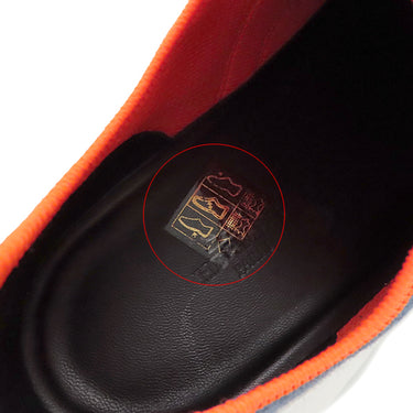 エルメス HERMES デュエル DUEL H212200Z ブルーXホワイト ファブリック レザー #39 スニーカー 青 白 スリッポン