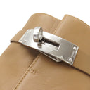 エルメス HERMES ショートブーツ サンジェルマン ベージュ レザー #37 ブーツ シルバー金具 靴 ケリーバックル