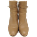 エルメス HERMES ショートブーツ サンジェルマン ベージュ レザー #37 ブーツ シルバー金具 靴 ケリーバックル