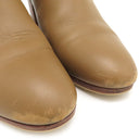 エルメス HERMES ショートブーツ サンジェルマン ベージュ レザー #37 ブーツ シルバー金具 靴 ケリーバックル