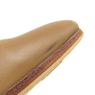 エルメス HERMES ショートブーツ サンジェルマン ベージュ レザー #37 ブーツ シルバー金具 靴 ケリーバックル