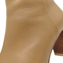 エルメス HERMES ショートブーツ サンジェルマン ベージュ レザー #37 ブーツ シルバー金具 靴 ケリーバックル