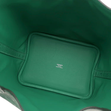 エルメス HERMES ピコタンロック PM ヴェールヴェルティゴ オーストリッチ ハンドバッグ シルバー金具 緑色