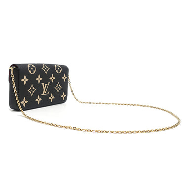 ルイヴィトン LOUIS VUITTON ポシェット フェリシー M82479 ブラックベージュ バイカラーモノグラムアンプラントレザー チェーンウォレット ゴールド金具 黒 チェーンショルダー