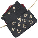 ルイヴィトン LOUIS VUITTON ポシェット フェリシー M82479 ブラックベージュ バイカラーモノグラムアンプラントレザー チェーンウォレット ゴールド金具 黒 チェーンショルダー