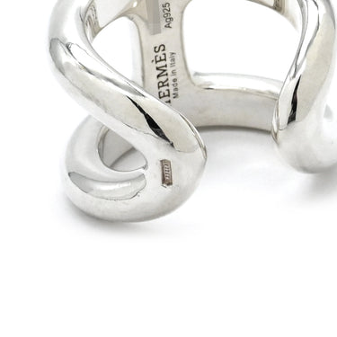 エルメス HERMES オスモズGM シルバー シルバー925 #51(JP11) リング 指輪 Hモチーフ AG925 SV925 11号