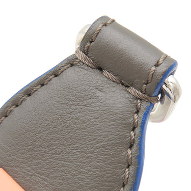 フェンディ FENDI ストラップユー ロング スタッズ 8AV105A5PJF13VK グレージュ×マルチカラー カーフ ショルダーストラップ シルバー金具 青 ピンク