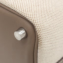 エルメス HERMES ピコタン PM ナチュラル×エトゥープ トワルアッシュ スイフト ハンドバッグ シルバー金具 ベージュ