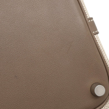 エルメス HERMES ピコタン PM ナチュラル×エトゥープ トワルアッシュ スイフト ハンドバッグ シルバー金具 ベージュ