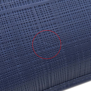 ロエベ LOEWE ゴヤ クロスボディ バッグ ネイビーブルー カーフ テクスチャードカーフ ショルダーバッグ シルバー金具 青 アナグラム