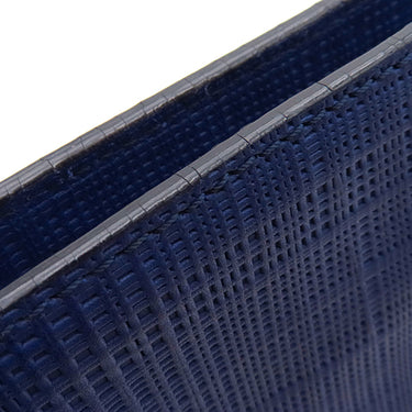 ロエベ LOEWE ゴヤ クロスボディ バッグ ネイビーブルー カーフ テクスチャードカーフ ショルダーバッグ シルバー金具 青 アナグラム