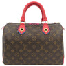 ルイヴィトン LOUIS VUITTON スピーディ 30 M41665 フラミンゴ モノグラムキャンバス ハンドバッグ ゴールド金具 モノグラム トーテム 茶 赤 ミニボストン