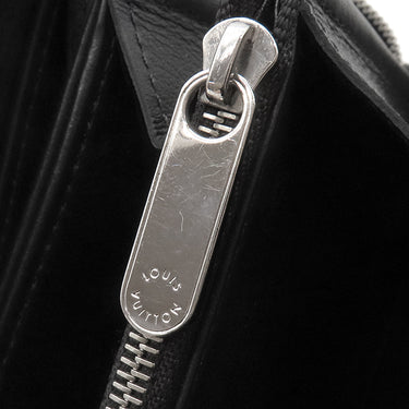 ルイヴィトン LOUIS VUITTON ジッピー ウォレット M61867 ノワール モノグラムマヒナ 長財布 シルバー金具 黒 ラウンドファスナー