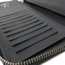 ルイヴィトン LOUIS VUITTON ジッピーウォレット ヴェルティカル M62295 モノグラムエクリプス モノグラムエクリプスキャンバス 長財布 シルバー金具 黒 グレー イニシャル入り