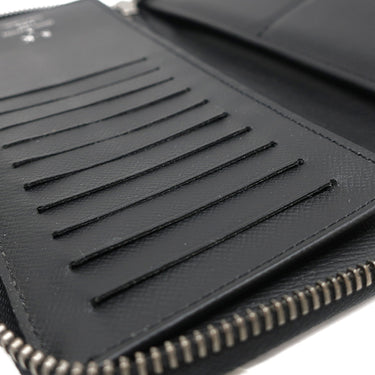 ルイヴィトン LOUIS VUITTON ジッピーウォレット ヴェルティカル M62295 モノグラムエクリプス モノグラムエクリプスキャンバス 長財布 シルバー金具 黒 グレー イニシャル入り