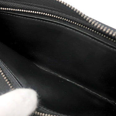 ルイヴィトン LOUIS VUITTON ジッピーウォレット ヴェルティカル M62295 モノグラムエクリプス モノグラムエクリプスキャンバス 長財布 シルバー金具 黒 グレー イニシャル入り