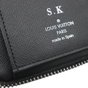 ルイヴィトン LOUIS VUITTON ジッピーウォレット ヴェルティカル M62295 モノグラムエクリプス モノグラムエクリプスキャンバス 長財布 シルバー金具 黒 グレー イニシャル入り