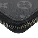 ルイヴィトン LOUIS VUITTON ジッピーウォレット ヴェルティカル M62295 モノグラムエクリプス モノグラムエクリプスキャンバス 長財布 シルバー金具 黒 グレー イニシャル入り