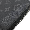 ルイヴィトン LOUIS VUITTON ジッピーウォレット ヴェルティカル M62295 モノグラムエクリプス モノグラムエクリプスキャンバス 長財布 シルバー金具 黒 グレー イニシャル入り