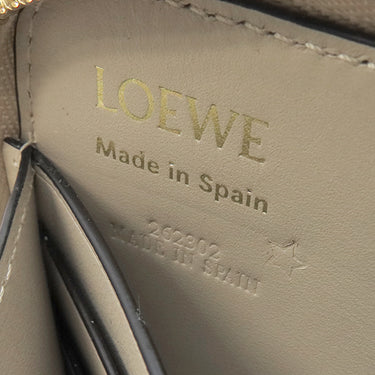 ロエベ LOEWE リピート ジップ アラウンド C499T12X07 ライトオーツ カーフレザー 長財布 ゴールド金具 アナグラム エンボス加工