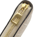 ロエベ LOEWE リピート ジップ アラウンド C499T12X07 ライトオーツ カーフレザー 長財布 ゴールド金具 アナグラム エンボス加工