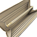 ロエベ LOEWE リピート ジップ アラウンド C499T12X07 ライトオーツ カーフレザー 長財布 ゴールド金具 アナグラム エンボス加工