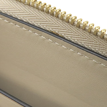 ロエベ LOEWE リピート ジップ アラウンド C499T12X07 ライトオーツ カーフレザー 長財布 ゴールド金具 アナグラム エンボス加工