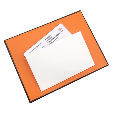 エルメス HERMES ベアンコンパクト オレンジミニアン アリゲーターマット 二つ折り財布 シルバー金具 クロコ