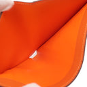 エルメス HERMES ベアンコンパクト オレンジミニアン アリゲーターマット 二つ折り財布 シルバー金具 クロコ