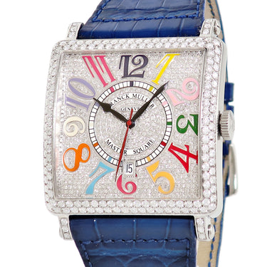 腕時計 フランクミュラー FRANCK MULLER マスタースクエア カラードリーム 6000K SC DTR 自動巻き メンズ OH済 全面ダイヤ
