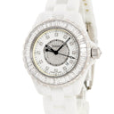 腕時計 シャネル CHANEL J12 リミテッドエディション H1308 クオーツ レディース K18WG×セラミック コンビ 純正ダイヤ 限定12本
