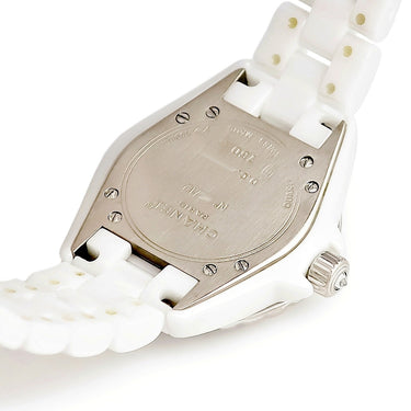 腕時計 シャネル CHANEL J12 リミテッドエディション H1308 クオーツ レディース K18WG×セラミック コンビ 純正ダイヤ 限定12本