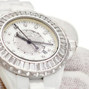 腕時計 シャネル CHANEL J12 リミテッドエディション H1308 クオーツ レディース K18WG×セラミック コンビ 純正ダイヤ 限定12本