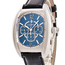 腕時計 ルイ・モネ LOUIS MOINET オリンピア クロノグラフ LM12 手巻き メンズ OH済 ブルー トノー型 スモセコ 夜光インデックス