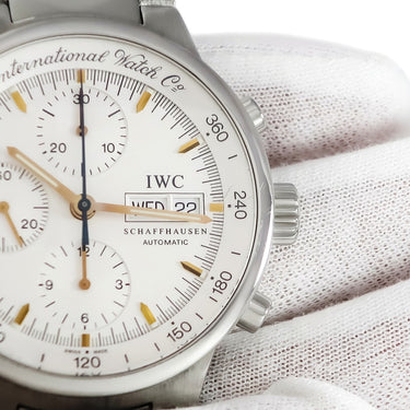 腕時計 IWC IWC GST クロノグラフ IW370713 自動巻き メンズ デイデイト スモールセコンド タキメーター シルバー