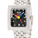 腕時計 アランシルベスタイン ALAIN SILBERSTEIN ペイブ GMT VG11 自動巻き メンズ ブラック 黒 デイト シースルーバック 角型 限定