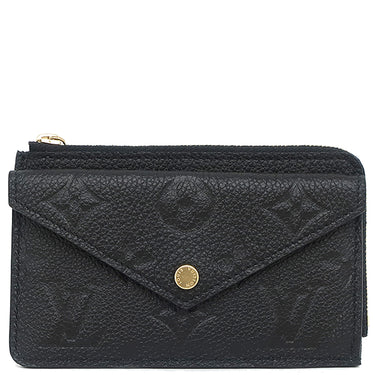 ルイヴィトン LOUIS VUITTON カードケース ポルト カルト レクト ヴェルソ M69421 ノワール モノグラムアンプラント コインケース ゴールド金具 黒 小銭入れ キーチェーン付き