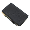ルイヴィトン LOUIS VUITTON カードケース ポルト カルト レクト ヴェルソ M69421 ノワール モノグラムアンプラント コインケース ゴールド金具 黒 小銭入れ キーチェーン付き